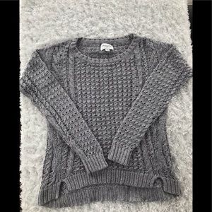 AE-Grey loose knit sweater-M